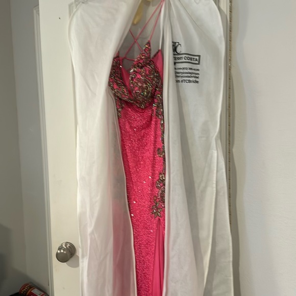 Primavera size 0 pink sequined dress for prom. Perfect condition, worn once. - Picture 9 of 12